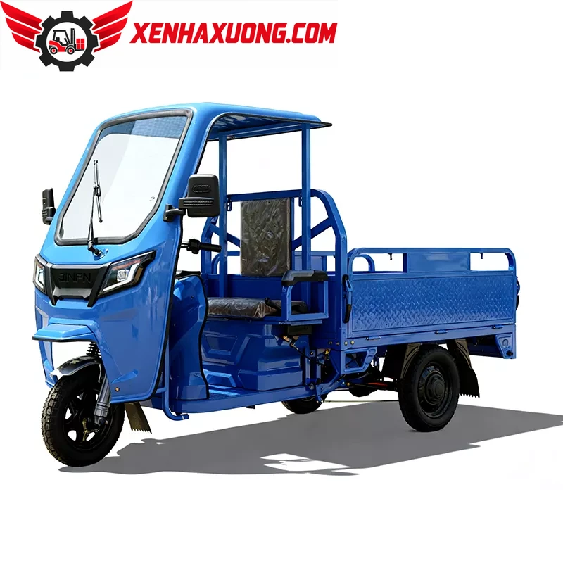 Xe Điện 3 Bánh Chở Hàng 300kg Có Mái Che
