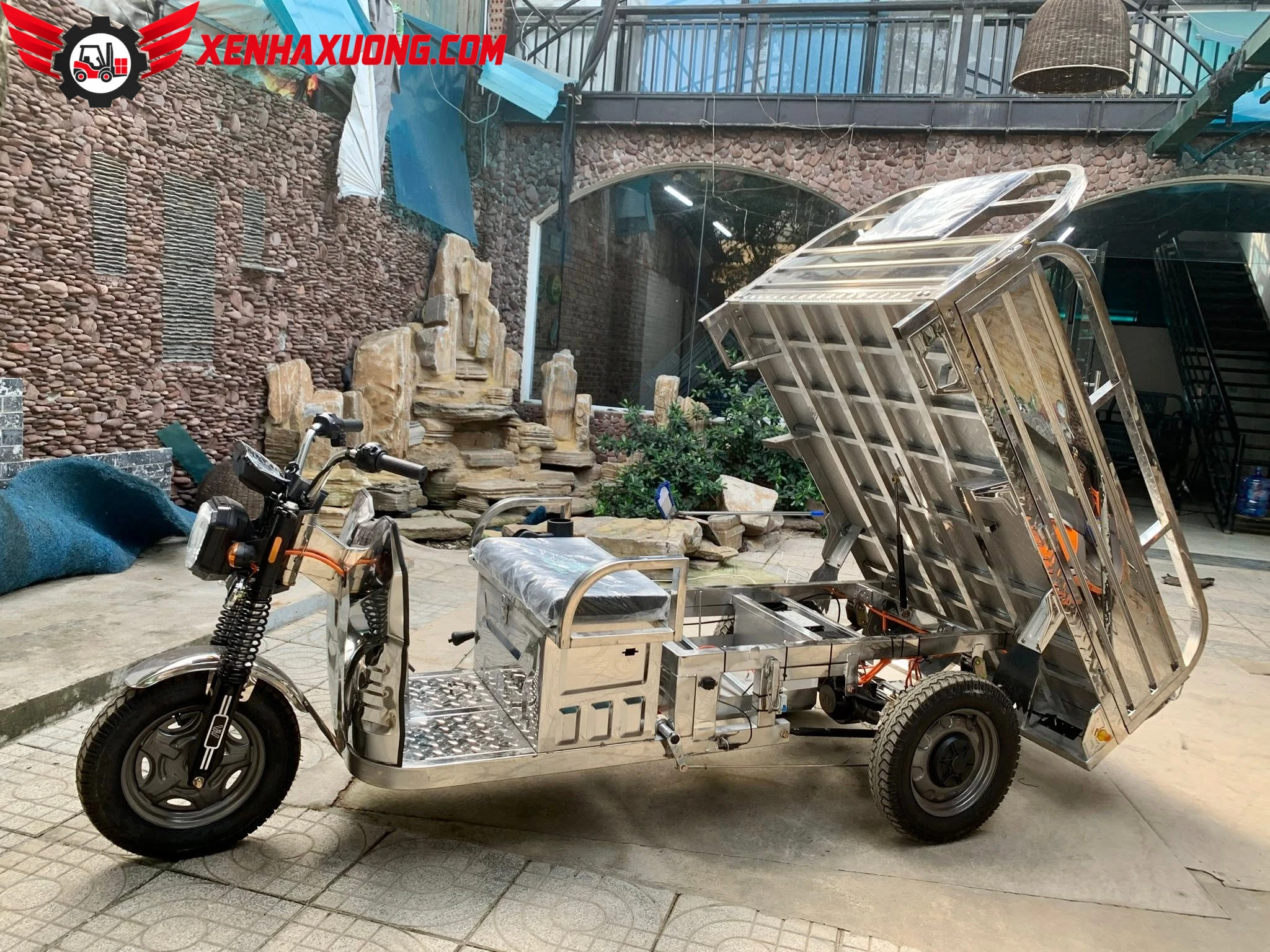 Xe Điện 3 Bánh Chở Hàng Inox 1 Tấn Mingma 7 Xe Điện 3 Bánh Chở Hàng Inox 1 Tấn Mingma - Ảnh 7