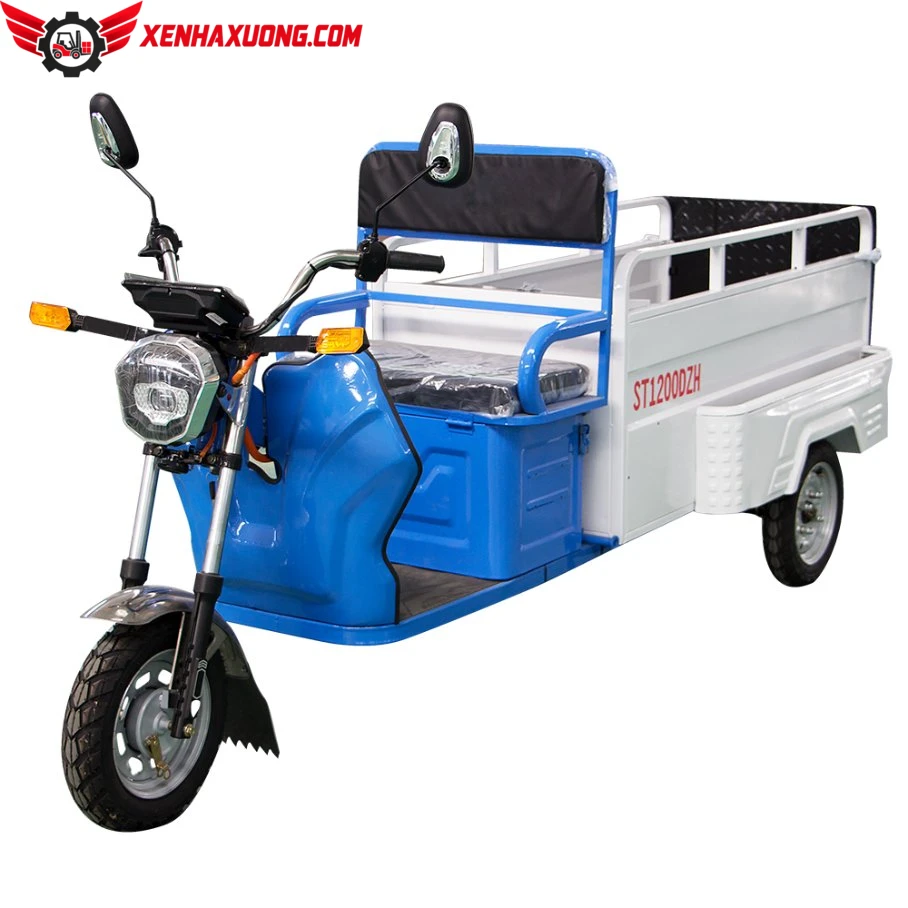 Xe Điện 3 Bánh Chở Rác 2 Thùng Rác Tiêu Chuẩn 240 Lít