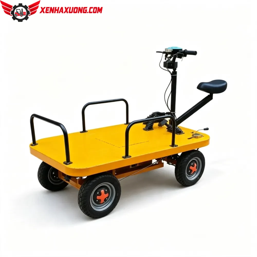 Xe Điện Chở Hàng 4 Bánh Chở Vật Liệu Trong Nhà Máy Và Sân Bãi 7 Xe điện 4 bánh chở hàng vận chuyển vật liệu nhà máy sân bãi - Xe Điện Chở Hàng 4 Bánh Chở Vật Liệu Trong Nhà Máy Và Sân Bãi