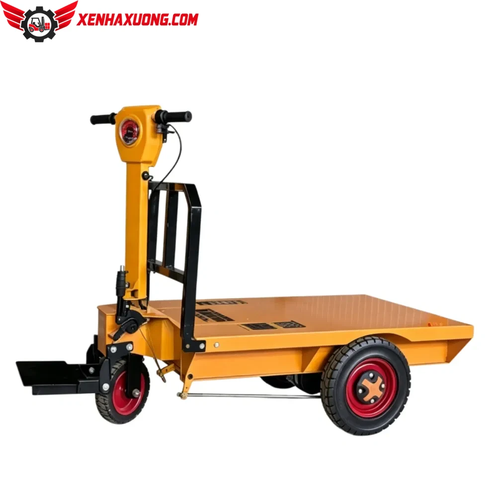 Xe Điện Chở Hàng Sàn Phẳng Vận Chuyển Vật Liệu Kho Bãi 10 Xe điện chở hàng sàn phẳng kho bãi - Xe Điện Chở Hàng Sàn Phẳng Vận Chuyển Vật Liệu Kho Bãi