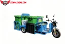 Xe Điện Chở Rác 3 Bánh Chở 4 Thùng Lớn Phía Sau