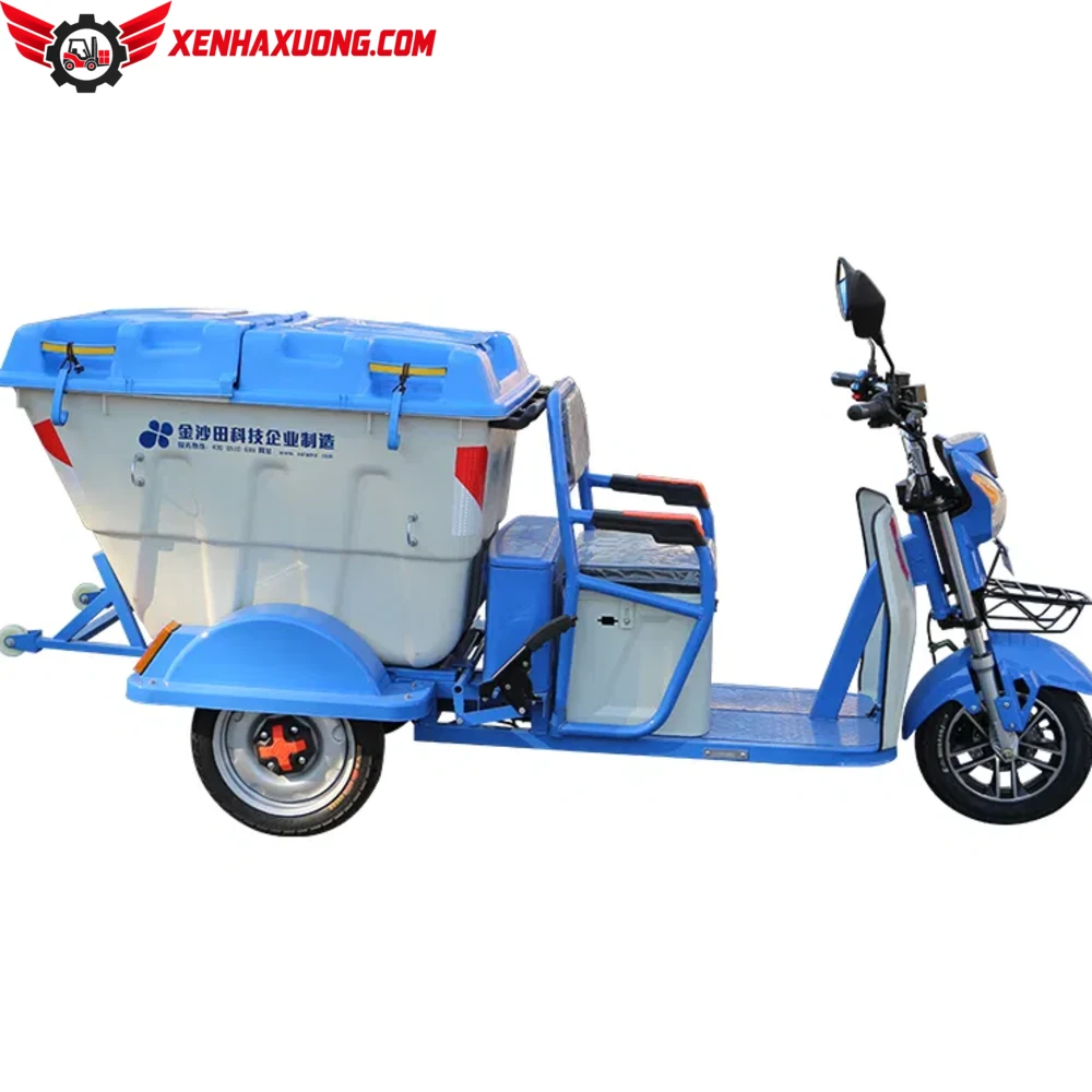 Xe Điện Chở Rác 3 Bánh Thùng Nhựa Nắp Kín 9 Xe điện chở rác 3 bánh thùng nhựa nắp kín đô thị xenhaxuong.com - Xe Điện Chở Rác 3 Bánh Thùng Nhựa Nắp Kín
