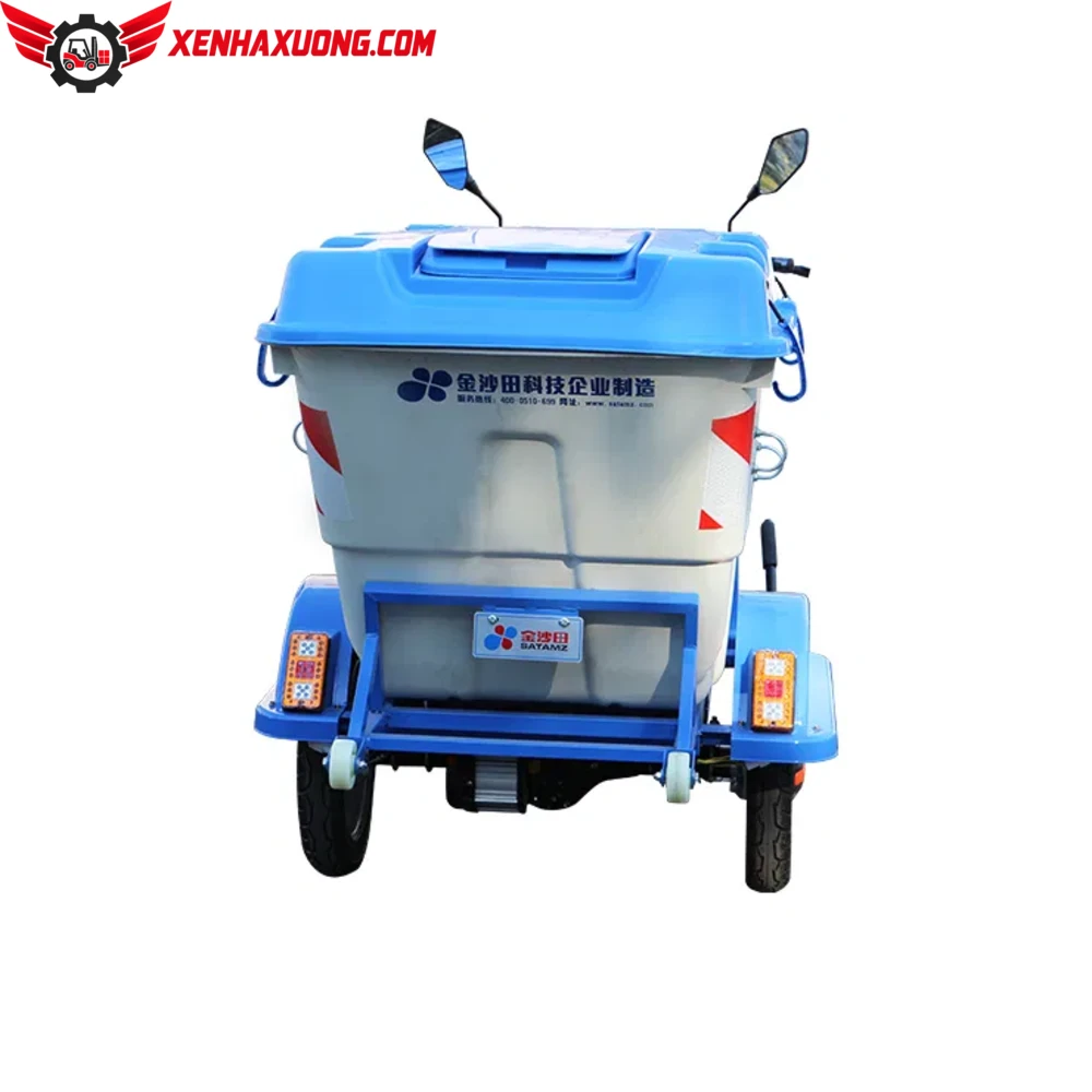 Xe Điện Chở Rác 3 Bánh Thùng Nhựa Nắp Kín 10 Xe điện chở rác 3 bánh thùng nhựa nắp kín nhà xưởng xenhaxuong.com - Xe Điện Chở Rác 3 Bánh Thùng Nhựa Nắp Kín