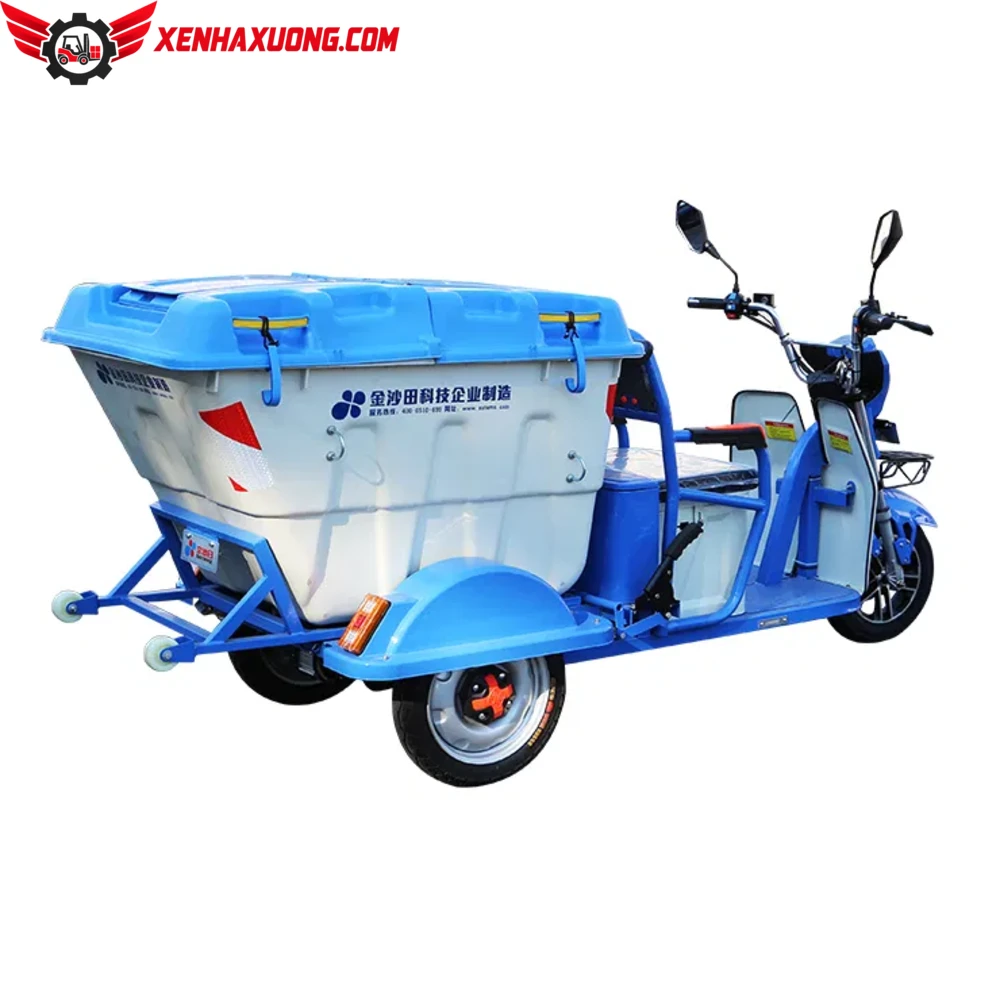 Xe Điện Chở Rác 3 Bánh Thùng Nhựa Nắp Kín 11 Xe điện chở rác 3 bánh thùng nhựa nắp kín xenhaxuong.com - Xe Điện Chở Rác 3 Bánh Thùng Nhựa Nắp Kín
